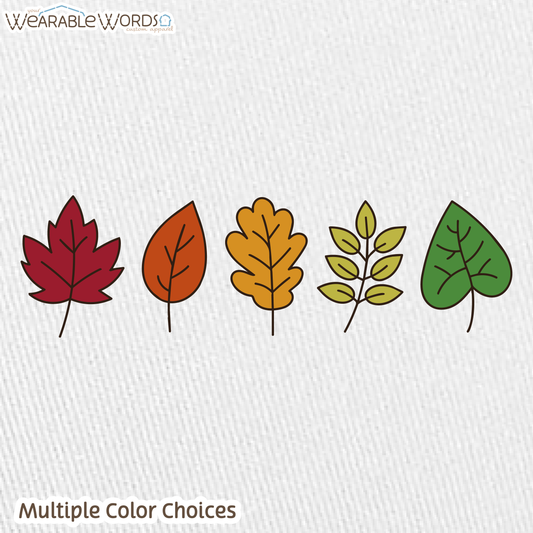Fall Leaves Graphic Hat | Simple Colorful Autumn Changing Tree Leaf Print | Unisex Mesh Snapback