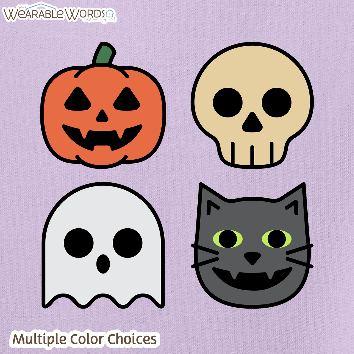 Halloween Characters Kids Graphic Hoodie | Fun Vibrant Jack-o-Lantern Skeleton Ghost Black Cat Children's Print | Unisex Youth Sweatshirt