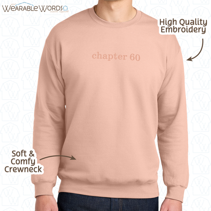 Chapter 60 Embroidered Crewneck | Light Pink Sweatshirt