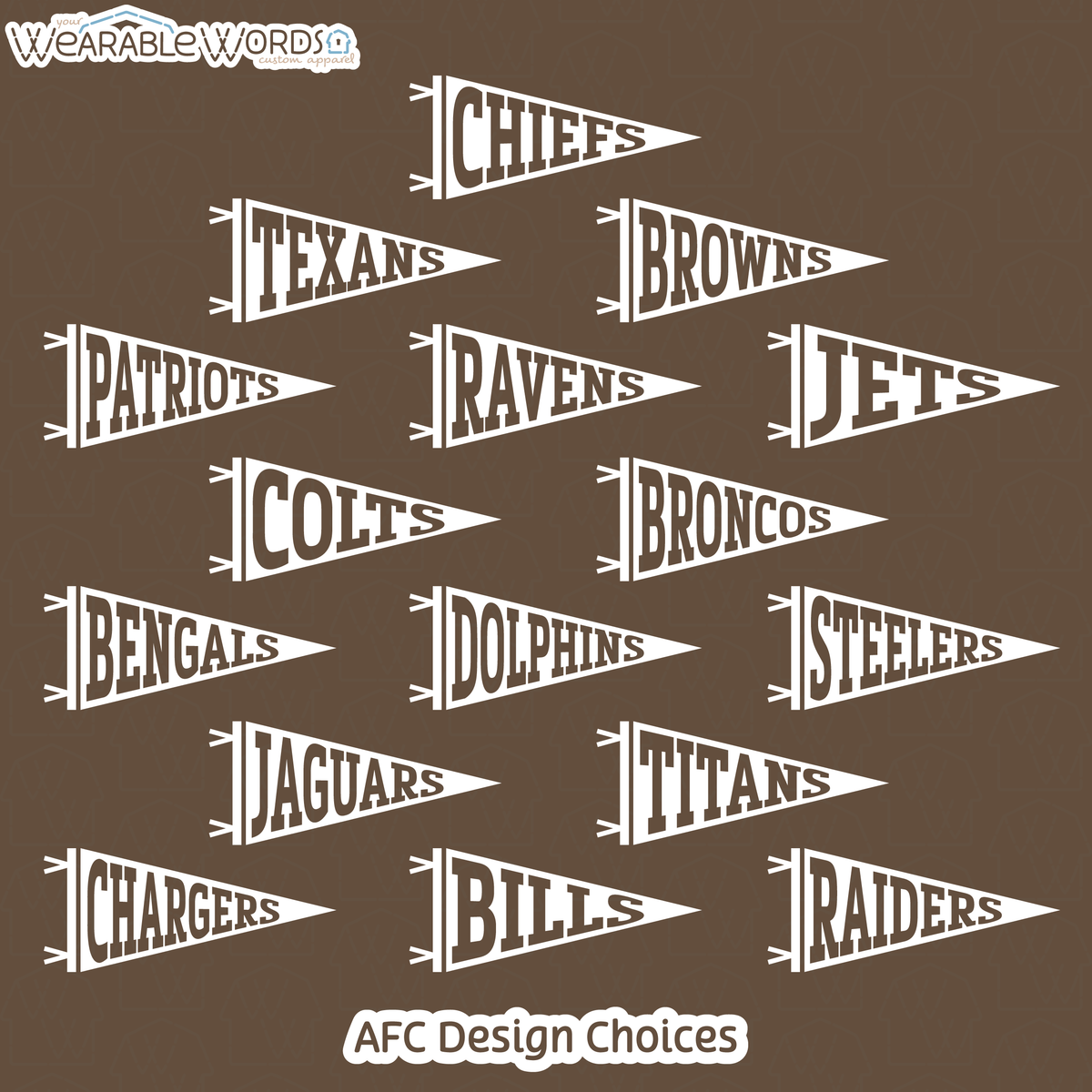 Custom Team Football Pennant Graphic Crewneck | White Varsity Collegiate Sports Print | Unisex Sweatshirt