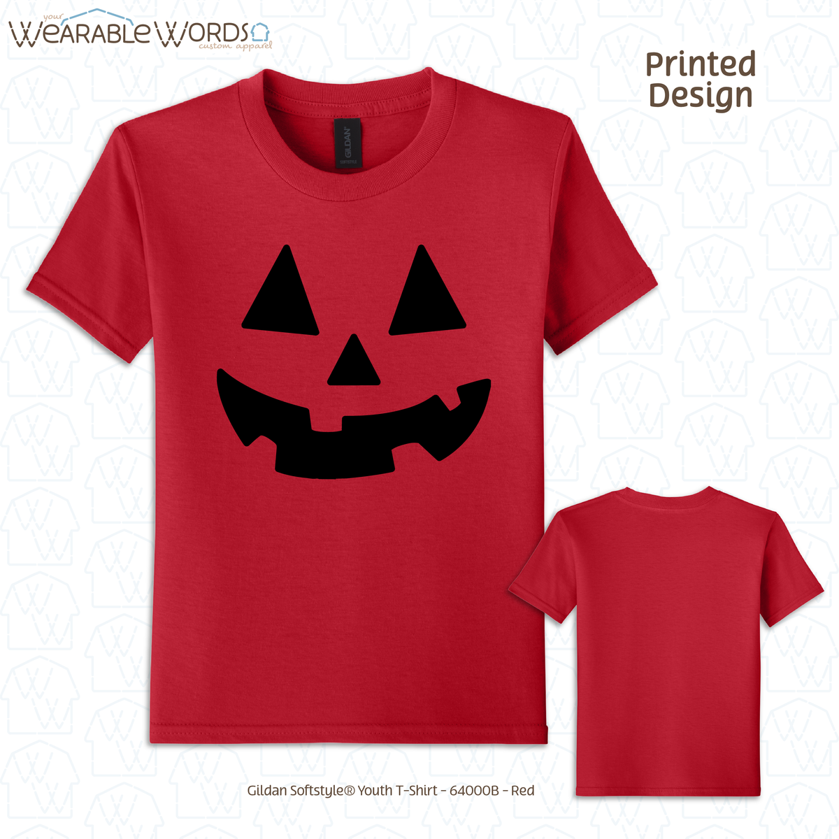 Jack-O-Lantern Kids Graphic Tee | Colorful Fun Halloween Fall Pumpkin Carving Children's Print | Unisex Youth T-Shirt