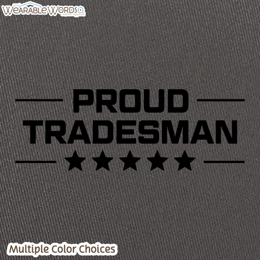 Proud Tradesman Graphic Hat | Trades Worker Blue Collar Stars Print | Unisex Mesh Snapback