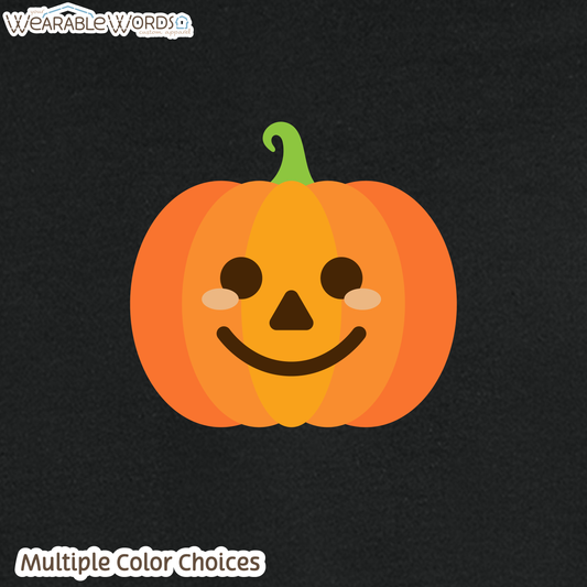 Cute Pumpkin Kids Graphic Crewneck | Simple Orange Fall Jack-o-Lantern Print | Unisex Youth Sweatshirt