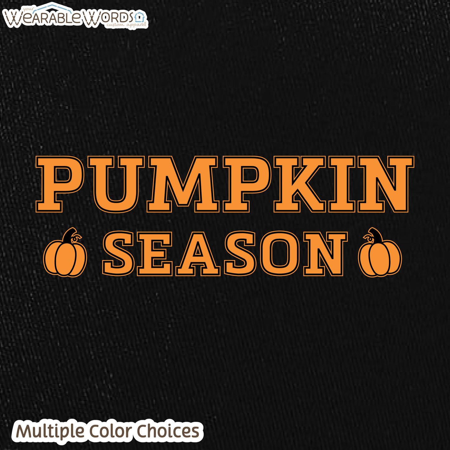 Pumpkin Season Graphic Hat | Orange Black Collegiate Style Fall Autumn Print | Unisex Mesh Snapback